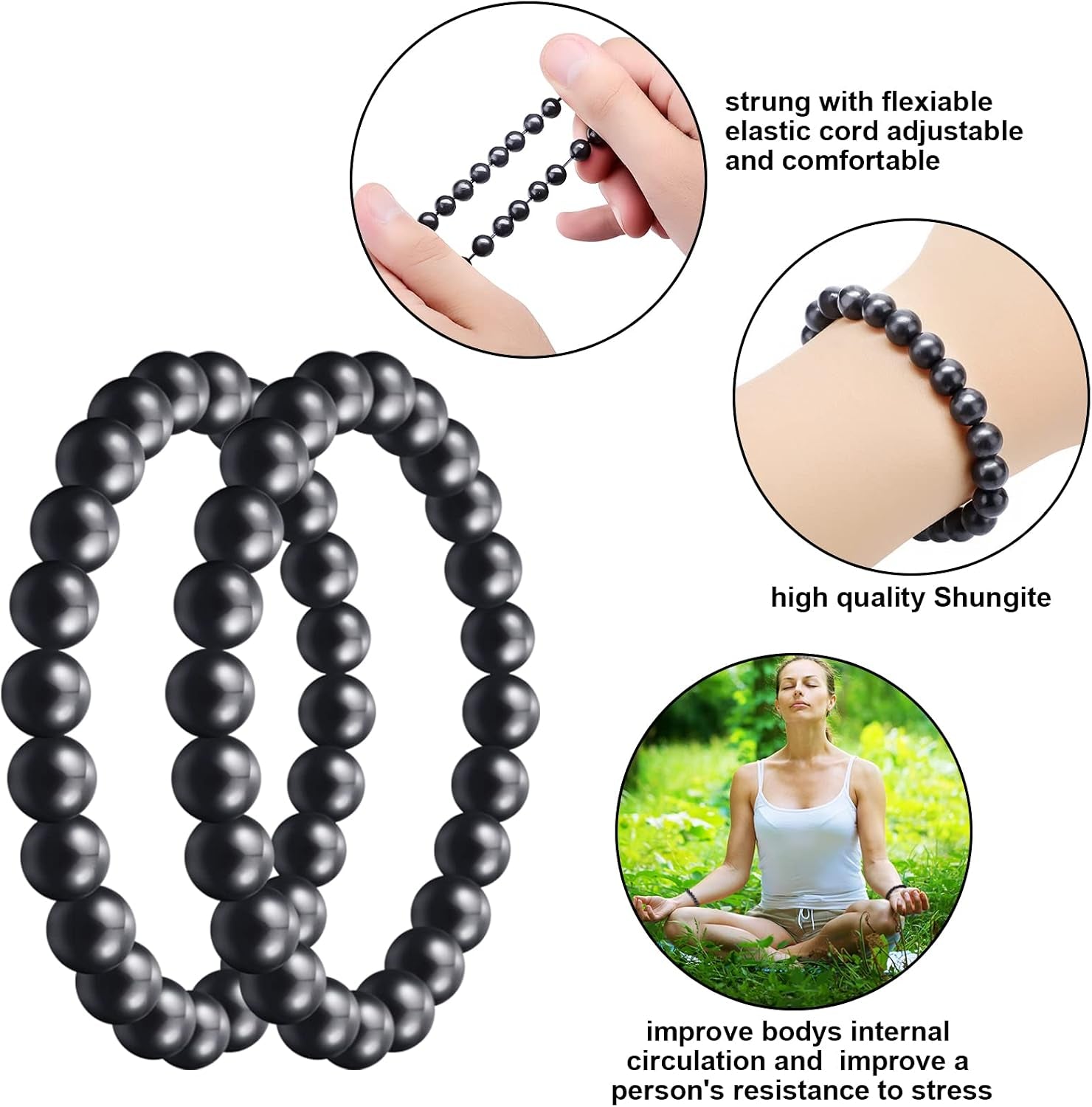 Shungite Protection Bracelet Set