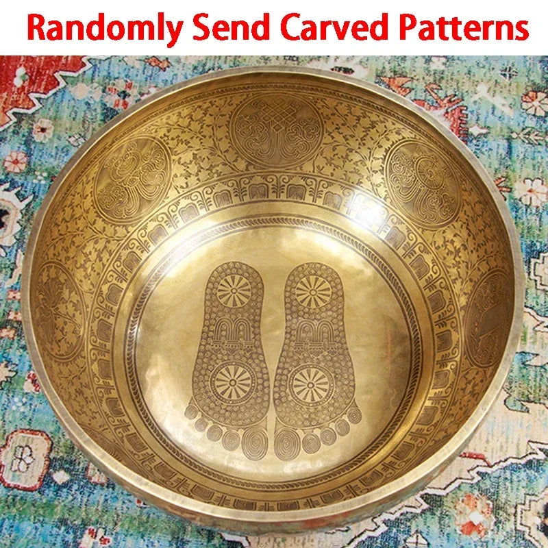 Sacred Foot Singing Bowl — Nepalese Handmade Brass Sound Vessel for Grounded Healing & Deep Vibrational Therapy