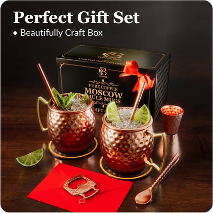 Copper Mug Gift Set — Gathered Warmth | 4 × 16 oz