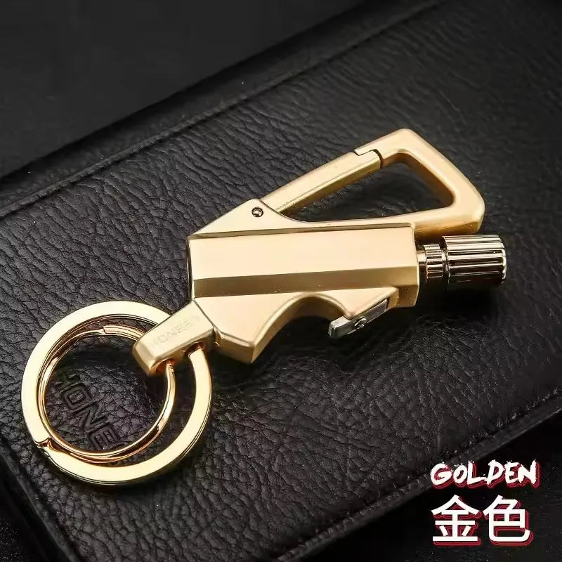 Kerosene Lighter Keychain – 3-in-1 Bottle Opener, Fire Starter & EDC Survival Tool