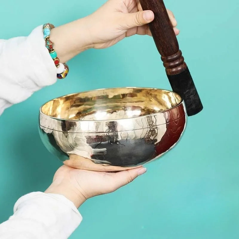 Nepalese Hand-Hammered Ringing Copper Singing Bowl — Sacred Tool for Sound Yoga & Movement Meditation