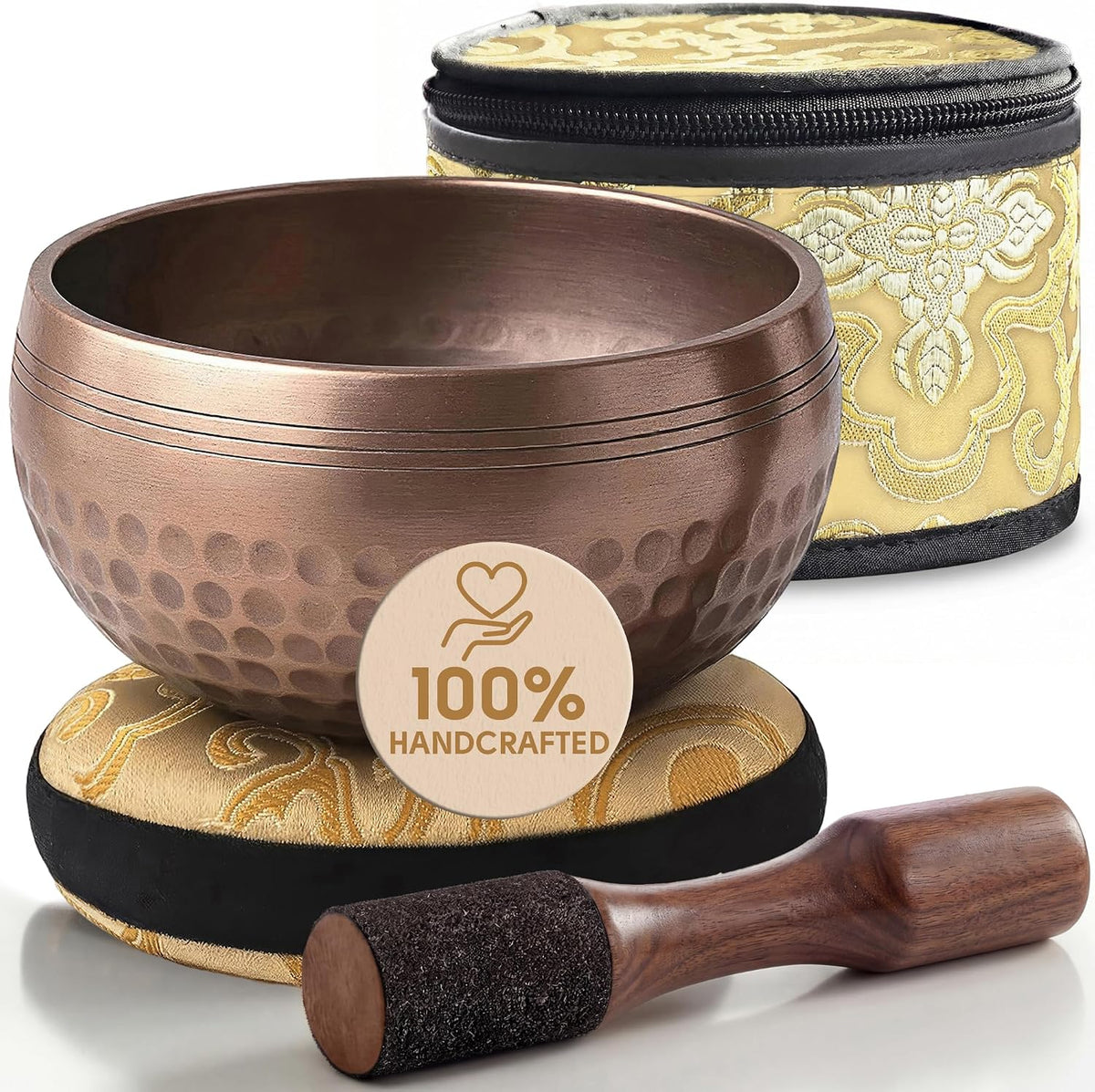 Hammered Singing Bowl — Bronze Echo | Beaten Bronze
