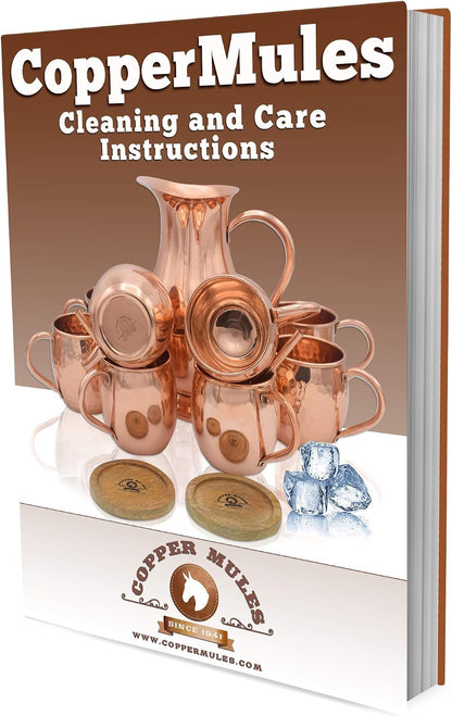 the Finest Handcrafted Copper Mug Unique Patented Design - Solid Brass Base and Handle - Holds 18Oz