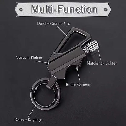 Kerosene Lighter Keychain – 3-in-1 Bottle Opener, Fire Starter & EDC Survival Tool