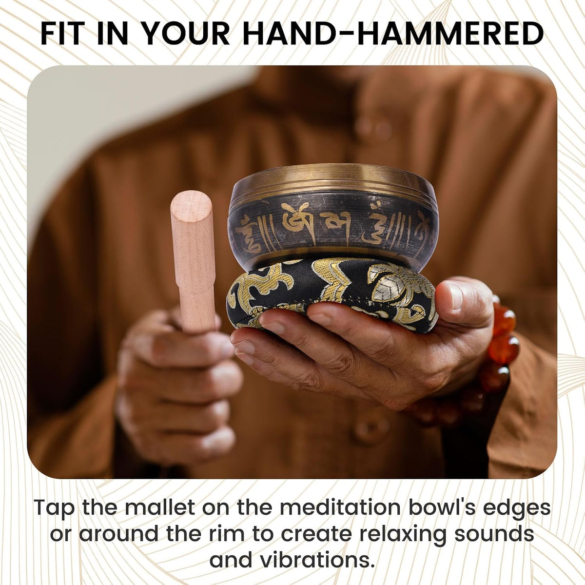 Tibetan Singing Bowl — Etched Echo | 3.3 Inch