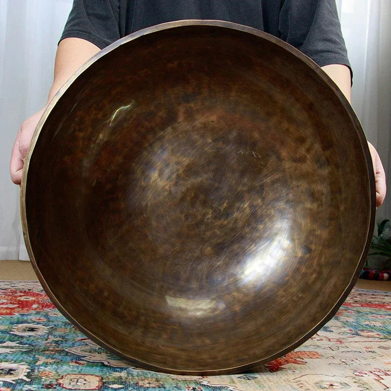Sacred Foot Singing Bowl — Nepalese Handmade Brass Sound Vessel for Grounded Healing & Deep Vibrational Therapy