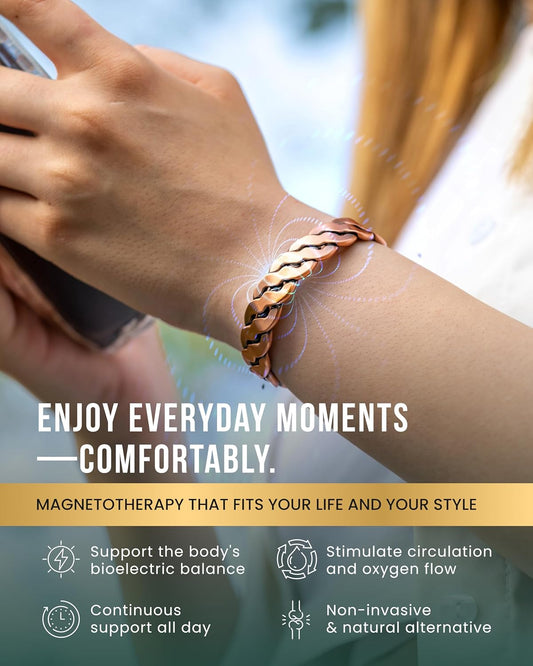 Twisted Magnetic Copper Cuff – Balance, Energy & Style