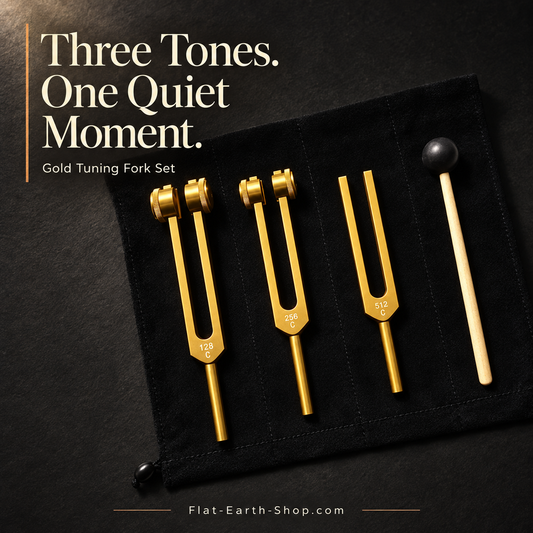 128Hz, 256Hz & 512Hz Tuning Fork Set — 3 Piece Aluminum Set