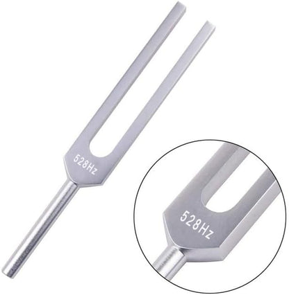 528 Hz Healing Tuning Fork Set with Reflex Hammer