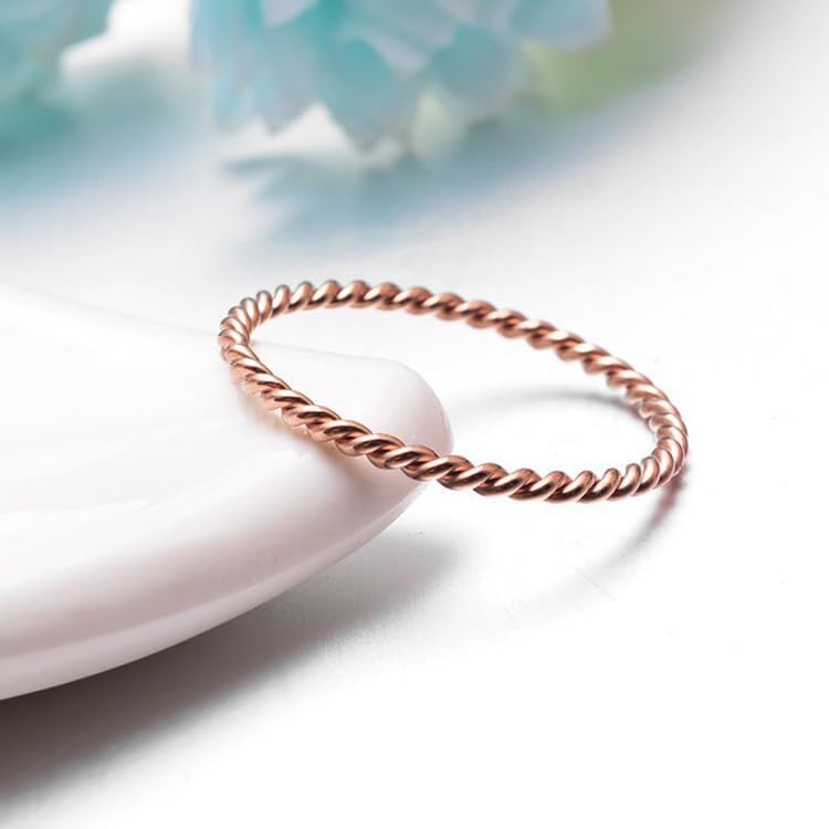 Pure Copper Tensor Ring — Twisted Design