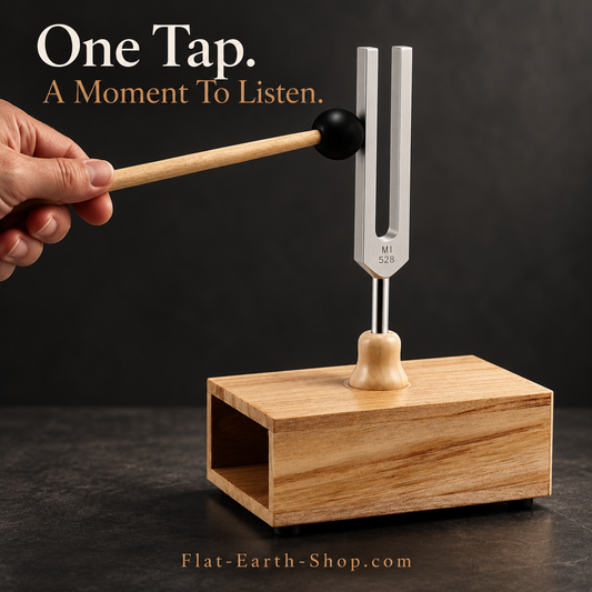 528Hz Tuning Fork Set — Wooden Resonance Box & Mallet