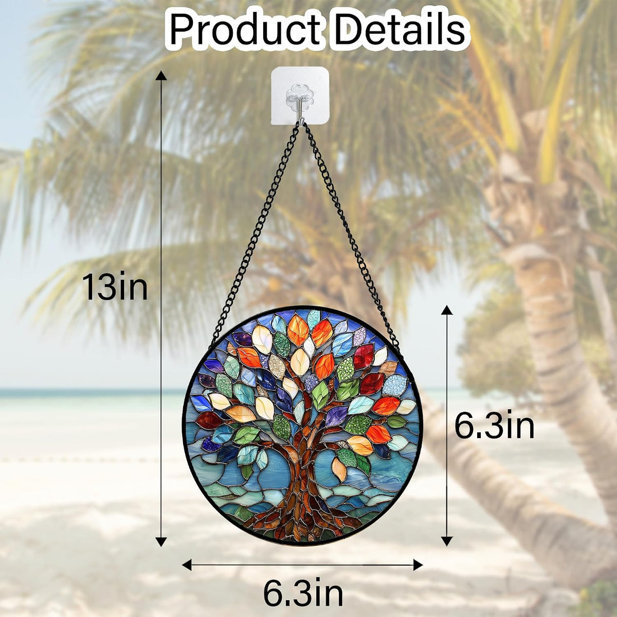 Tree of Life Glass Suncatcher — Tree of Color | 6.3 Inch