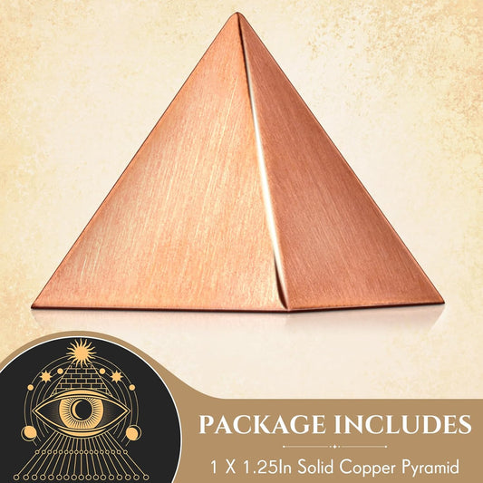 Solid Copper Giza Pyramid 🔺 Purple Gold Energy Amplifier (1.25”)