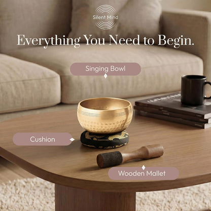 Hammered Singing Bowl — Bronze Echo | Beaten Bronze