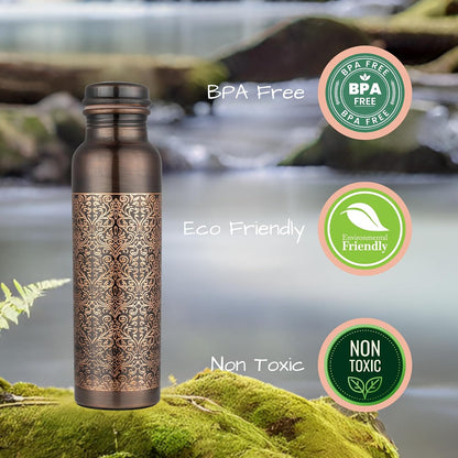 Copper Water Bottle — Antique Bloom | 32 oz