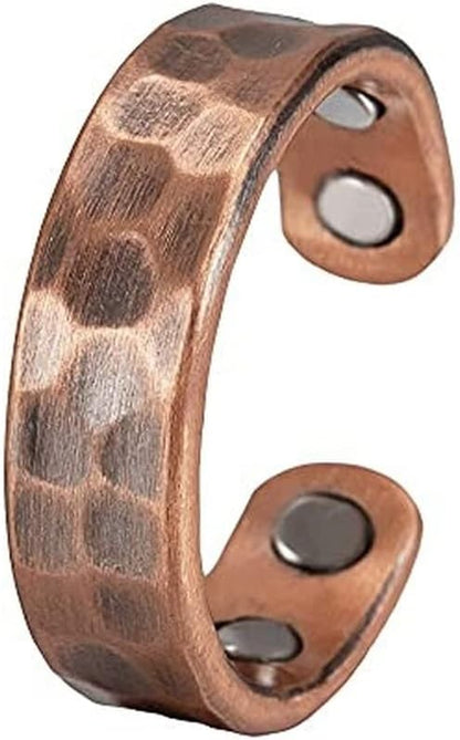Pure Copper Hammered Energy Ring