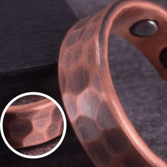 Pure Copper Hammered Energy Ring
