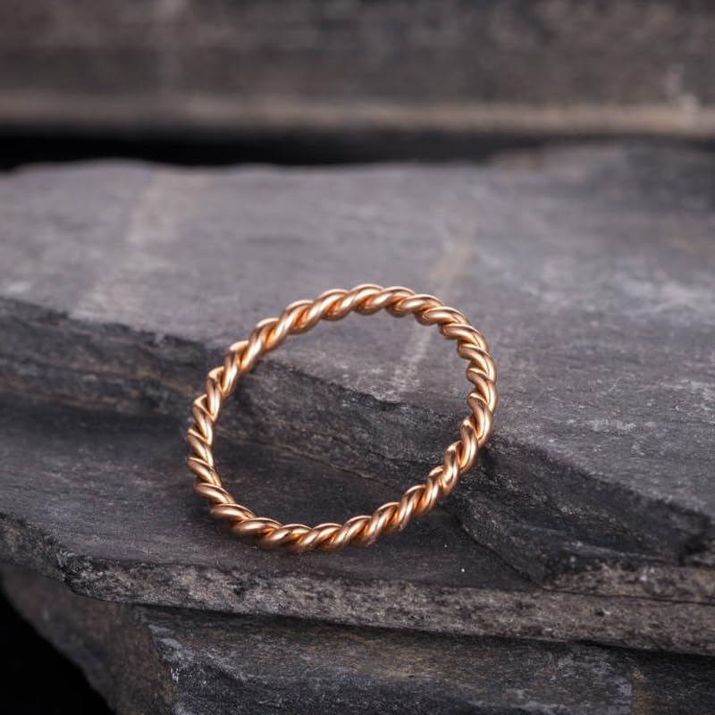 Pure Copper Tensor Ring — Twisted Design