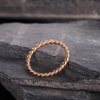 Pure Copper Tensor Ring — Twisted Design