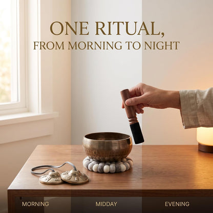 Singing Bowl & Tingsha Set — Copper Chime | 3.6 Inch