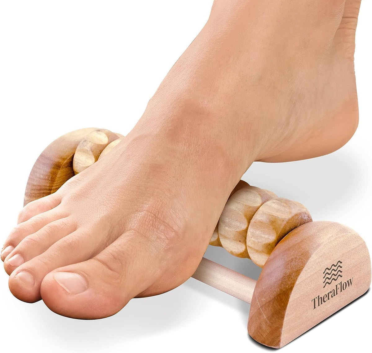 Wooden Foot Massage Roller — Grounded Comfort | Dual Foot