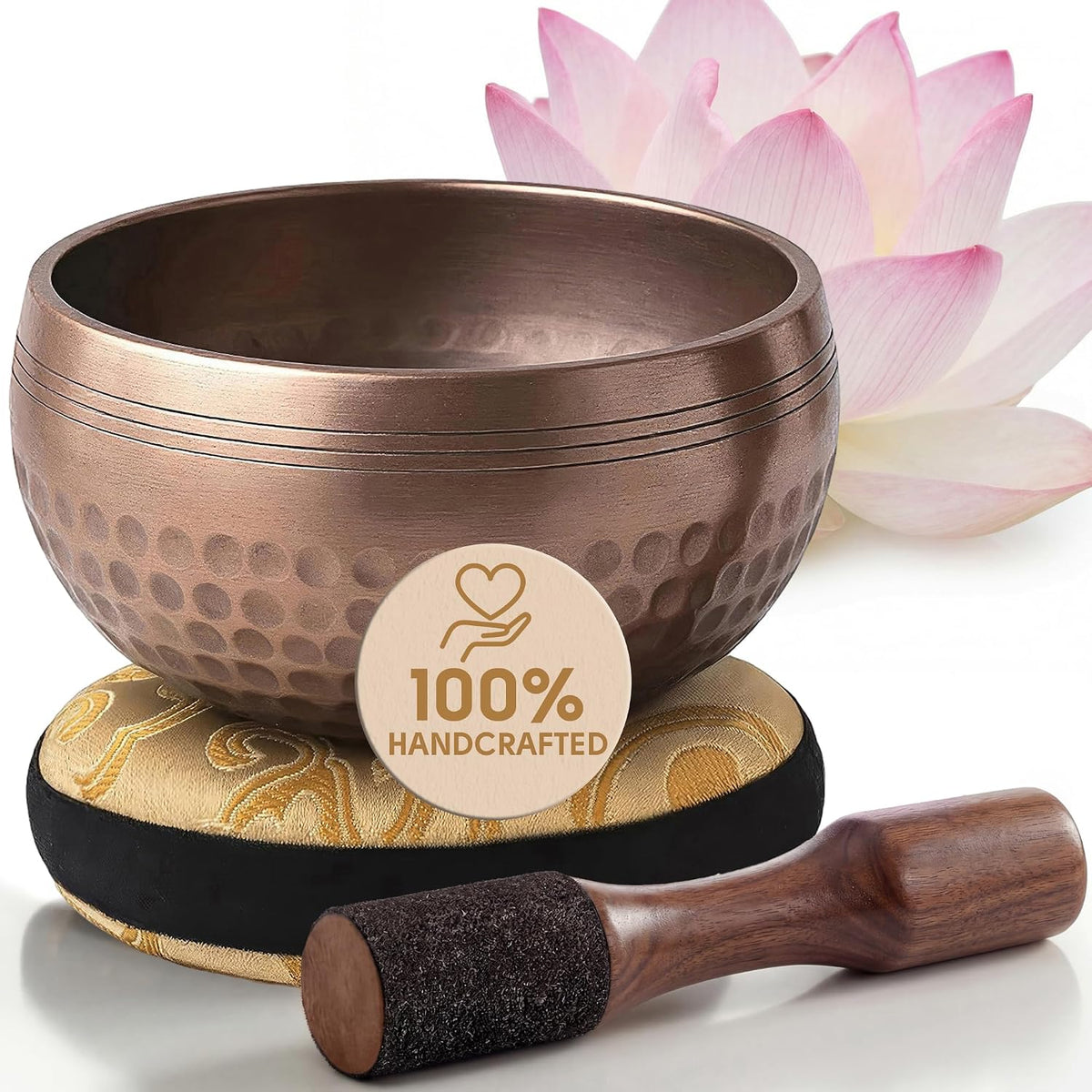 Hammered Singing Bowl — Bronze Echo | Beaten Bronze