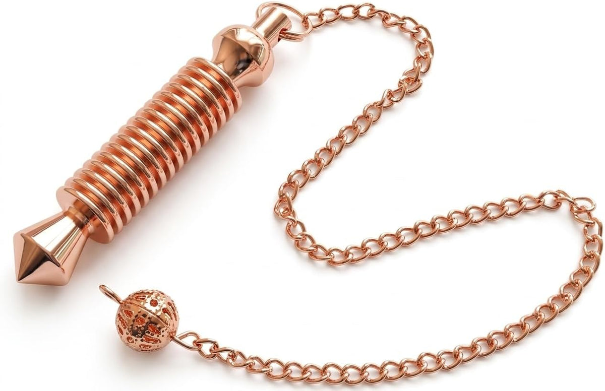 Copper 16-Ring Cone Pendulum — Dowsing & Meditation
