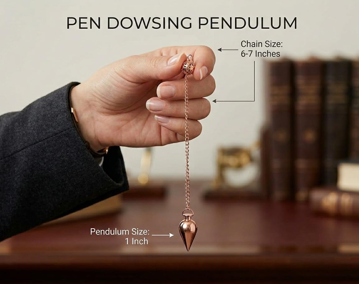 Copper Cone Pendulum for Reiki Healing, Dowsing & Chakra Balancing – Health & Wealth Meditation Tool for Divination & Energy Cleansing