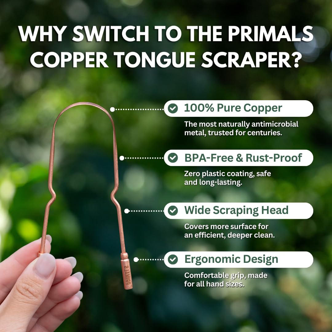Pure Copper Tongue Scraper
