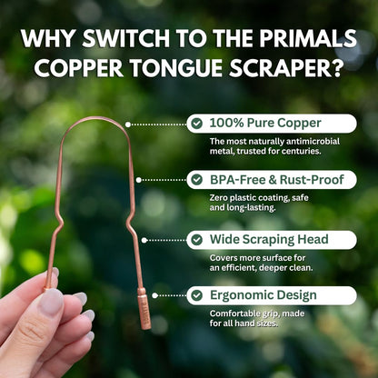 Pure Copper Tongue Scraper