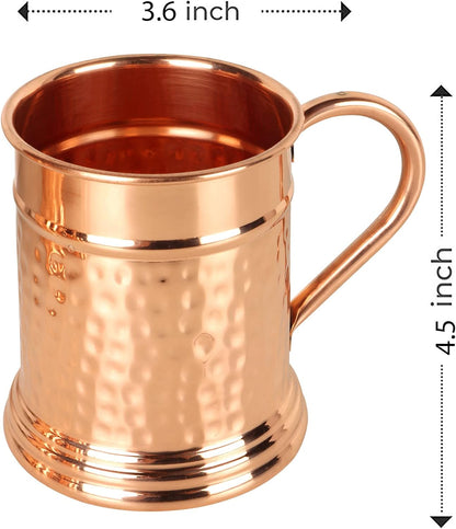 Hammered Copper Tankard — Forged Warmth | 22 oz