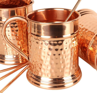 Hammered Copper Tankard — Forged Warmth | 22 oz