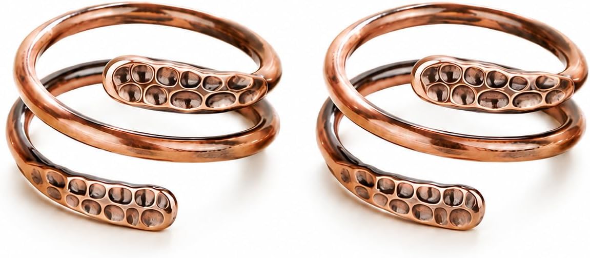 Pure Copper Adjustable Rings — Set of 2