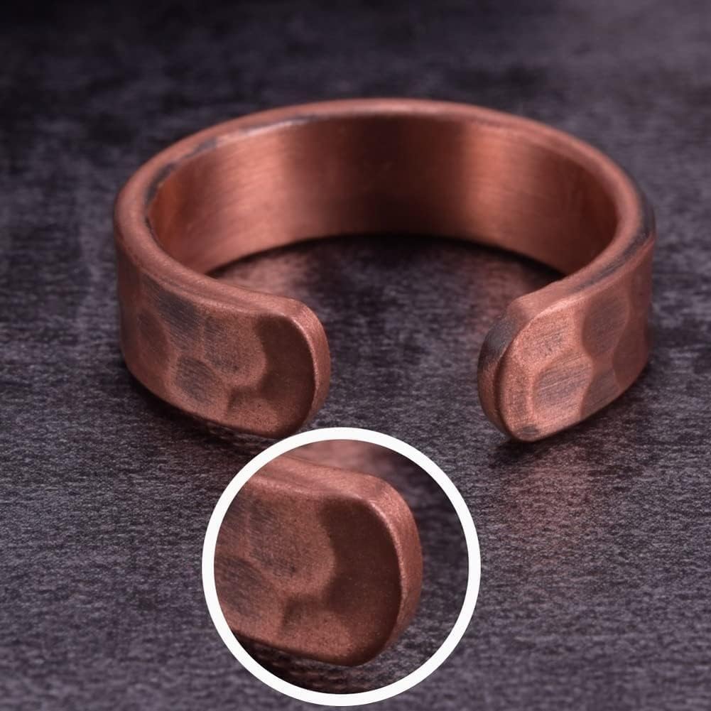Pure Copper Hammered Energy Ring