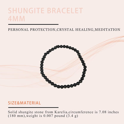 Handcrafted Shungite Bead Bracelet