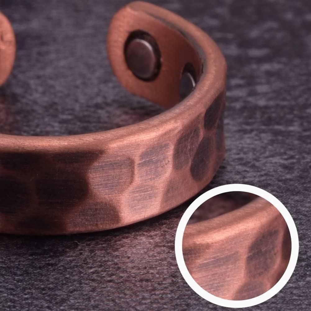 Pure Copper Hammered Energy Ring