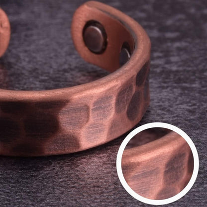 Pure Copper Hammered Energy Ring