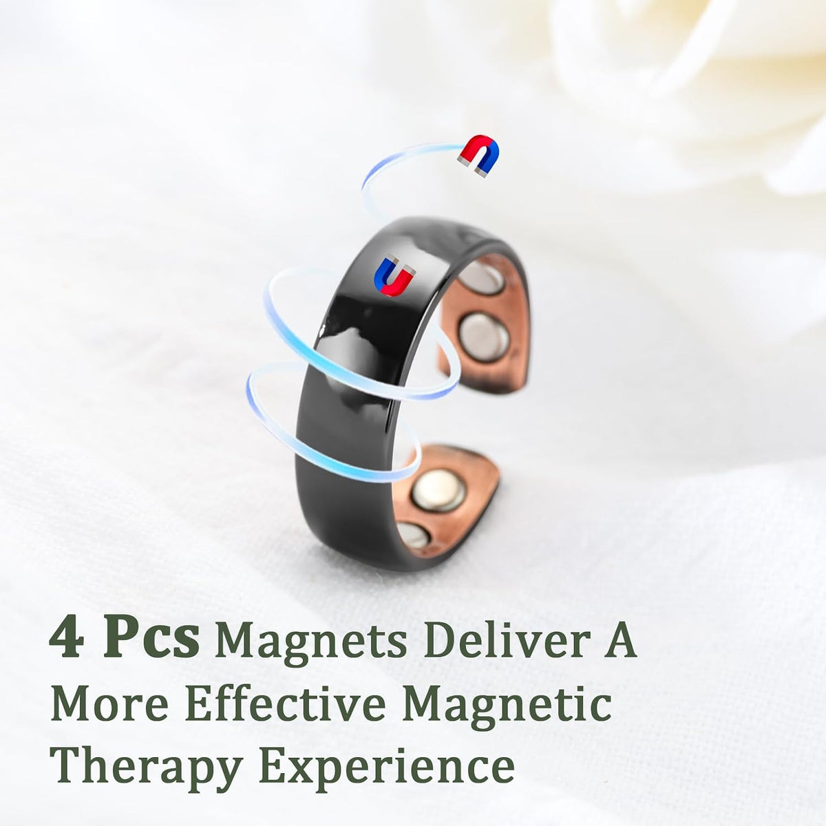 Pure Copper Magnetic Rings — Set of 2