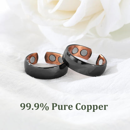 Pure Copper Magnetic Rings — Set of 2