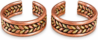 Pure Copper Adjustable Rings — Set of 2