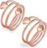 Magnetic Copper Rings — Heart & Flower Set