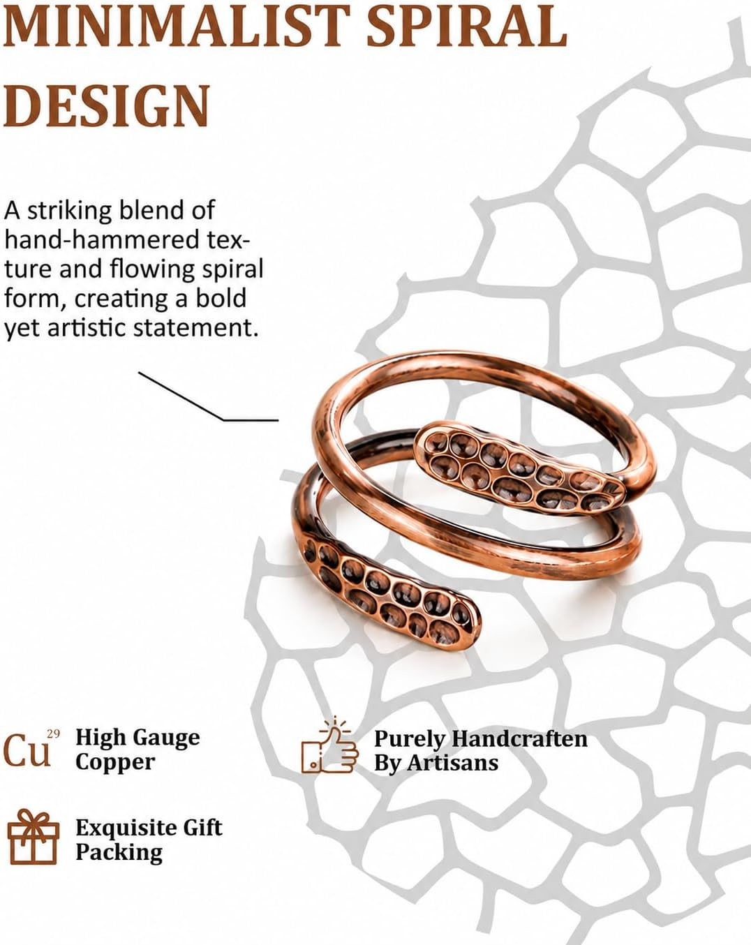 Pure Copper Adjustable Rings — Set of 2