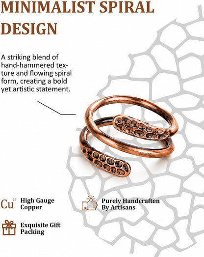 Pure Copper Adjustable Rings — Set of 2