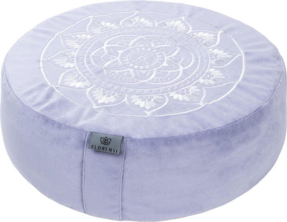 Tibetan Meditation Cushion — Velvet Zafu with Buckwheat Fill