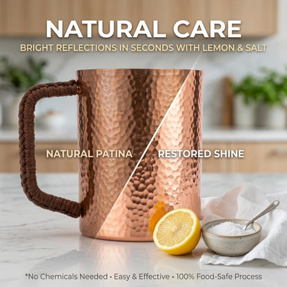 Copper Sipper Mug — Woven Pause | 26 oz