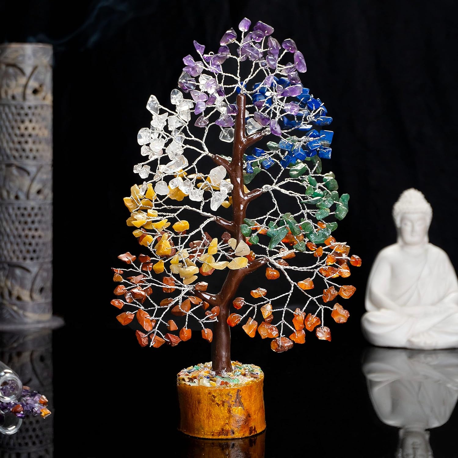 7 Chakra Gemstone Tree of Life: Feng Shui Crystal Bonsai for Wealth, Prosperity, and Spiritual Balance – Perfect for Home Décor & Gifts