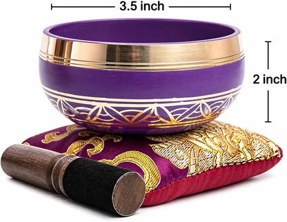 Tibetan Singing Bowl — Magenta Moment | 3.5 Inch