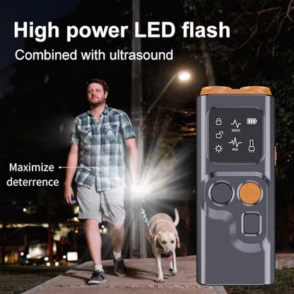 Barkguard Pro 2025 – Ultrasonic Anti-Barking Device with HD Display & LED Flashlight  Silence the Noise. Strengthen the Bond.