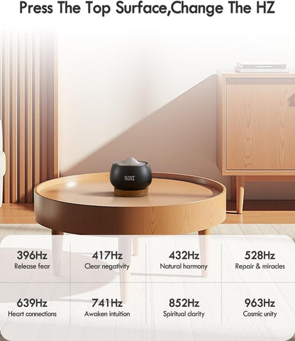 Portable Electronic Tibetan Singing Bowl — 8 Healing Frequencies (396–963Hz)
