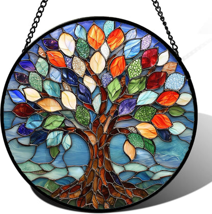 Tree of Life Glass Suncatcher — Tree of Color | 6.3 Inch